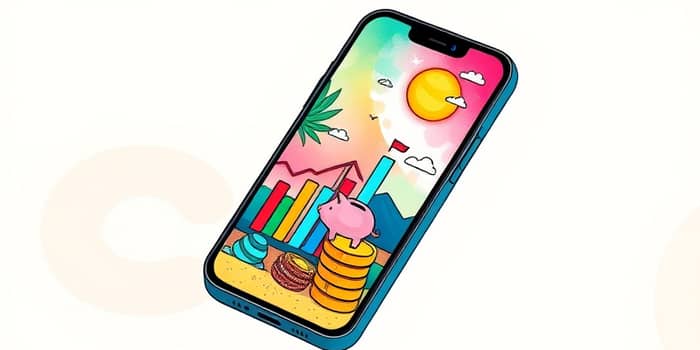 Have a financial goal visible on your phone background