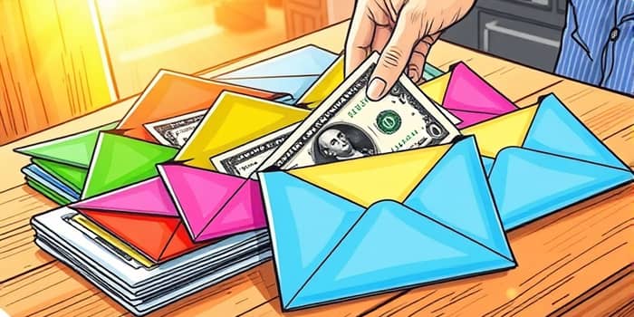 Use envelopes to organize your cash spending habits