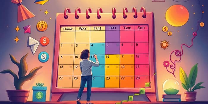 Split financial goals into quarterly objectives